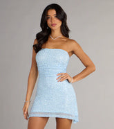 Shimmer And Shine Strapless Sequin Mini Dress