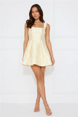 Elite Silhouette Mini Dress Yellow