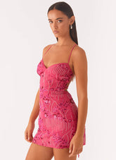 Exclusive Vietta Sequin Cami Mini Dress - Fuchsia