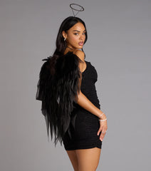 Under My Spell Glitter Halter Mini Dress