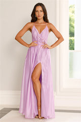Elegant Delights Halter Maxi Dress Purple