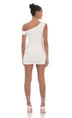 Off Shoulder Bodycon Dress in White