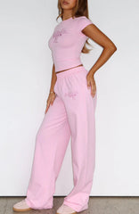 Protecting What's Mine Track Pants Pink