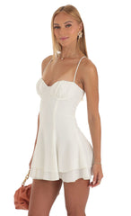 Crepe Dress in White