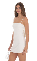 Back Bow Dress in White
