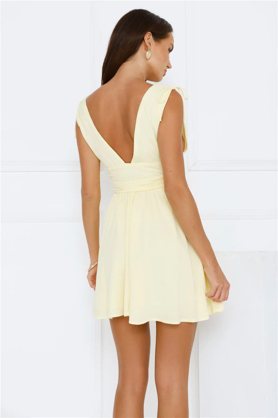 Pineapple Island Mini Dress Yellow