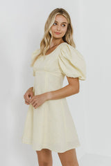 Textured Floral Mini Dress