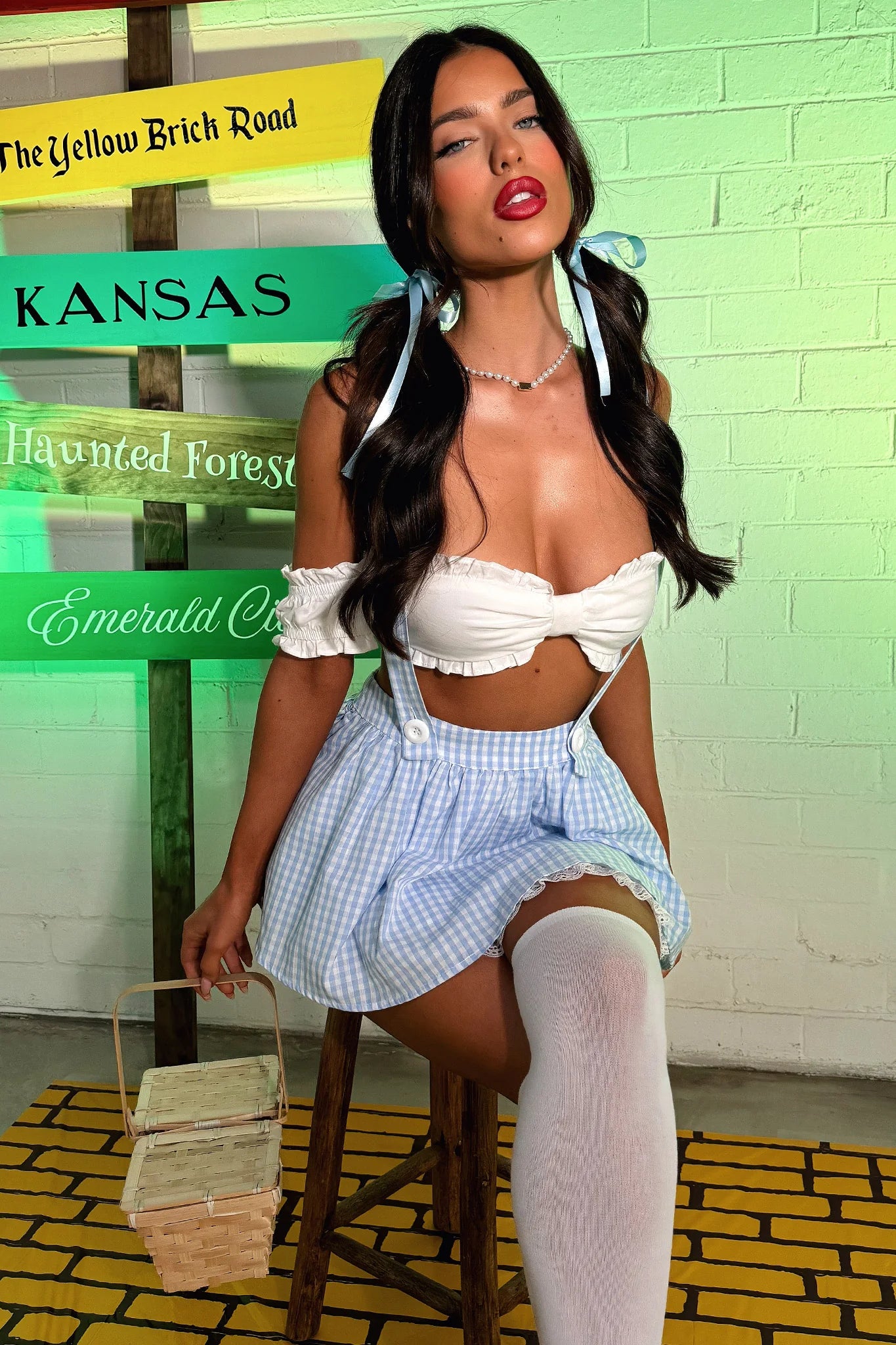 Kansas 2 Piece Set - White/Blue