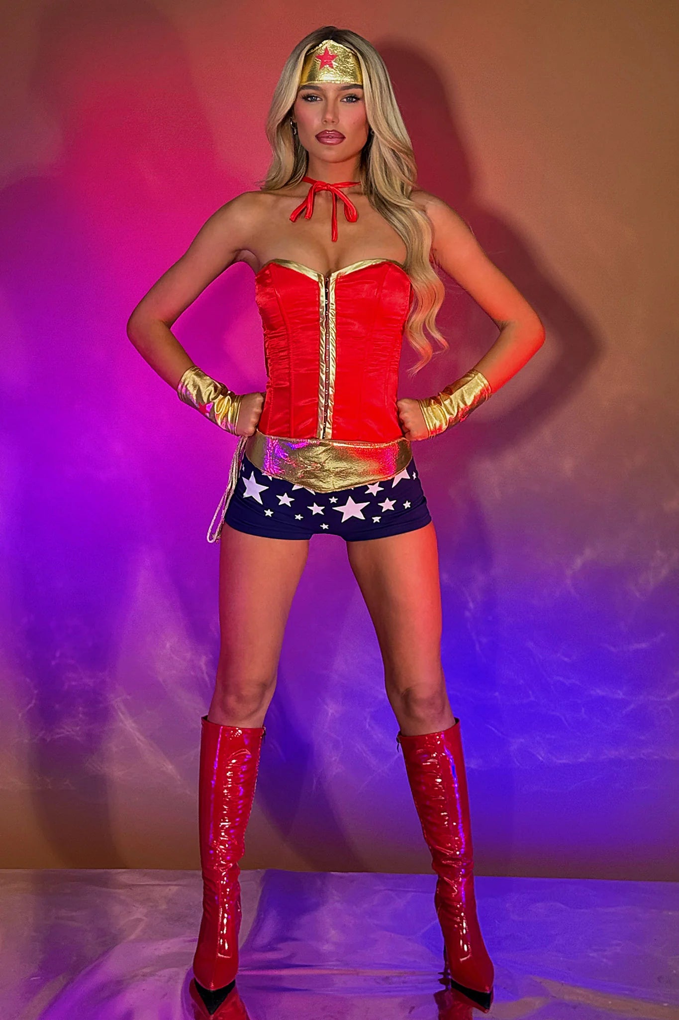 Justice Served 3 Piece Set - Red/Navy