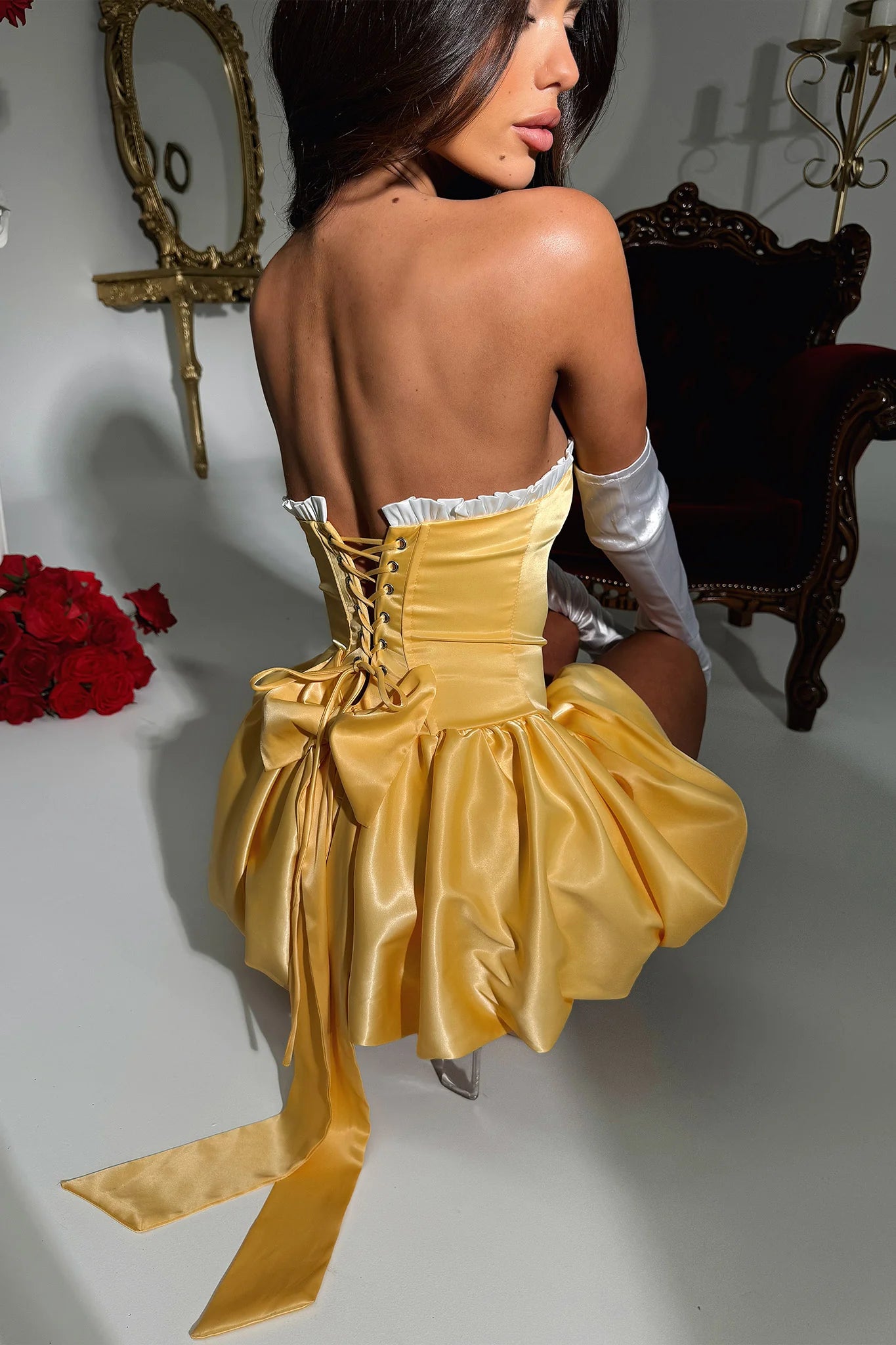Beauty Dress - Yellow/White