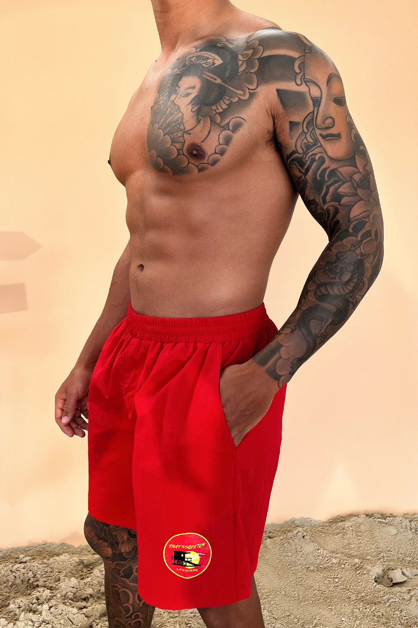 4 Piece Lifeguard Costume Kit