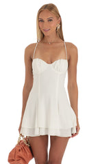 Crepe Dress in White