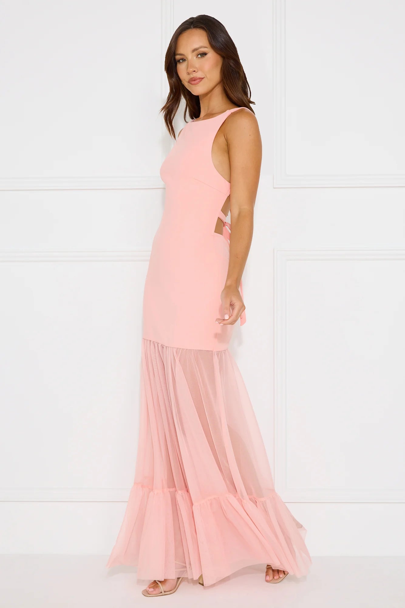 Chic Whispers Maxi Dress Pink