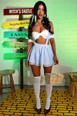 Kansas 2 Piece Set - White/Blue