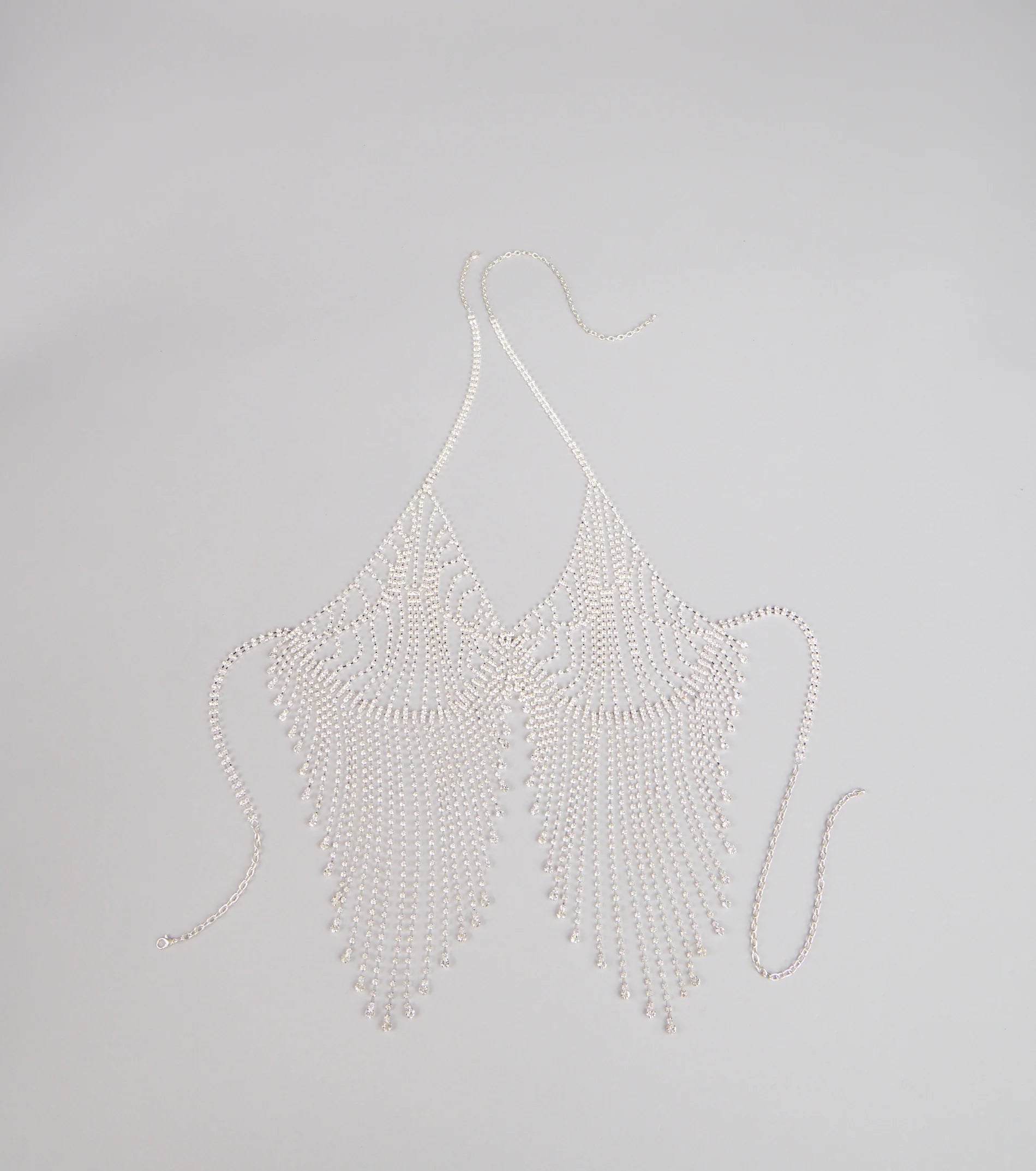 Goddess Drip Rhinestone Bra Chain Necklace