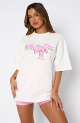 Protecting What's Mine Oversized Tee White
