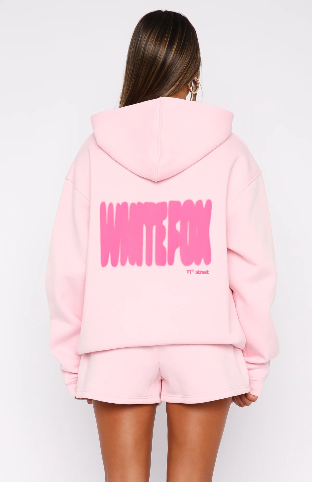 11th Street New York Or Nowhere Oversized Hoodie Pink Sugar