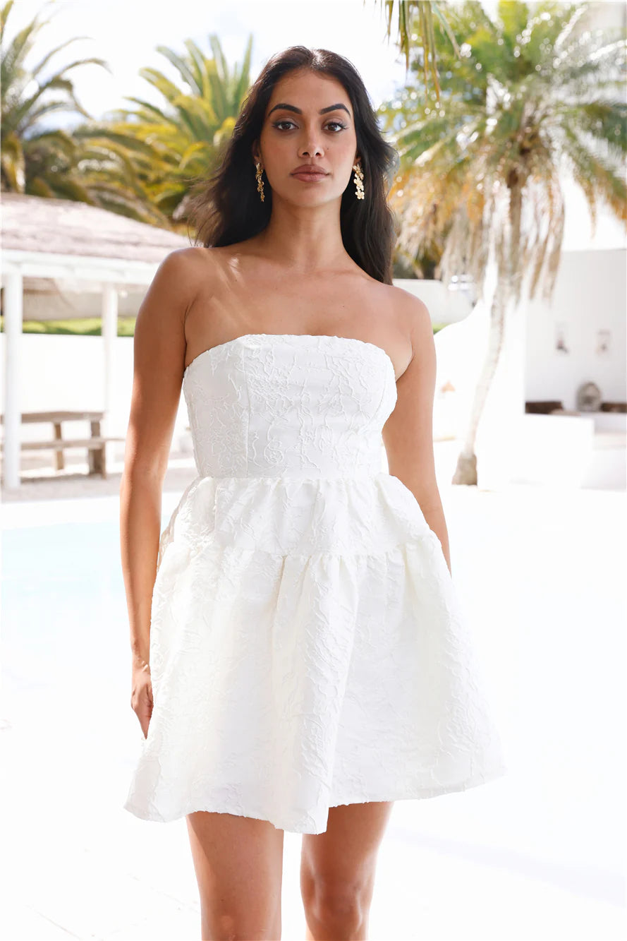 Silhouette Of Dreams Strapless Mini Dress White