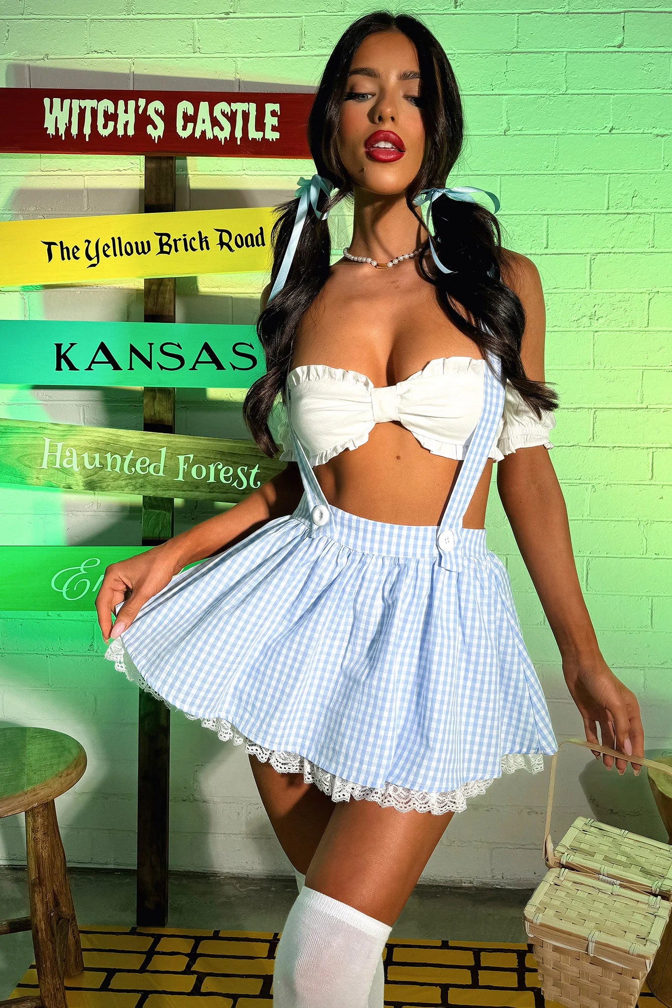 Kansas 2 Piece Set - White/Blue