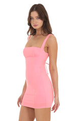 Bodycon Dress in Neon Pink