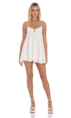 Babydoll Slip Dress in White