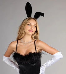 Iconic Bunny Satin Corset Bodysuit
