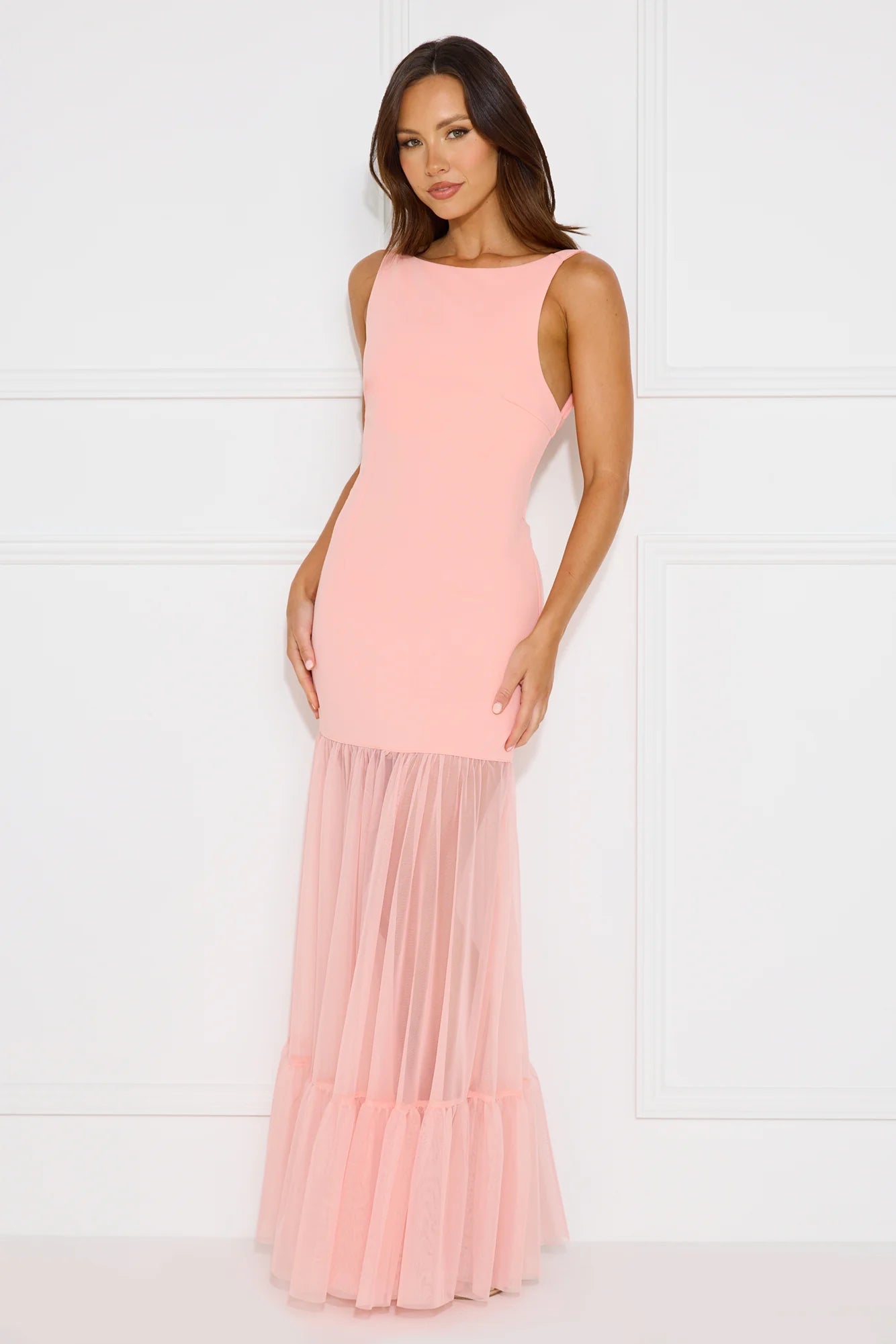 Chic Whispers Maxi Dress Pink