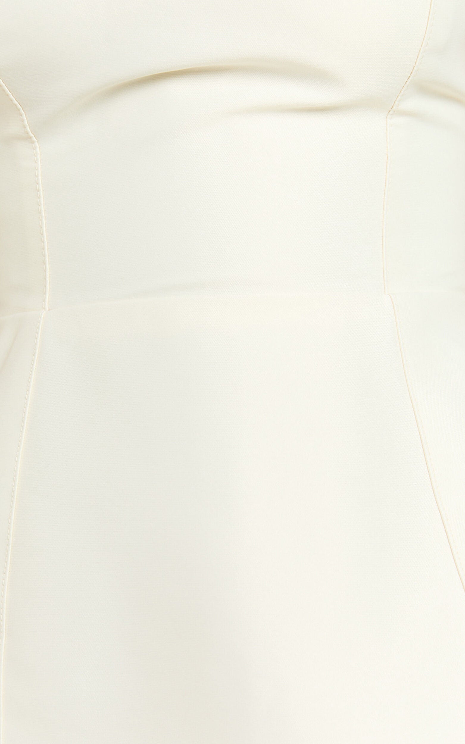 Carolina Mini Dress - Scoop Neck Panel Bodice Dress in Off White