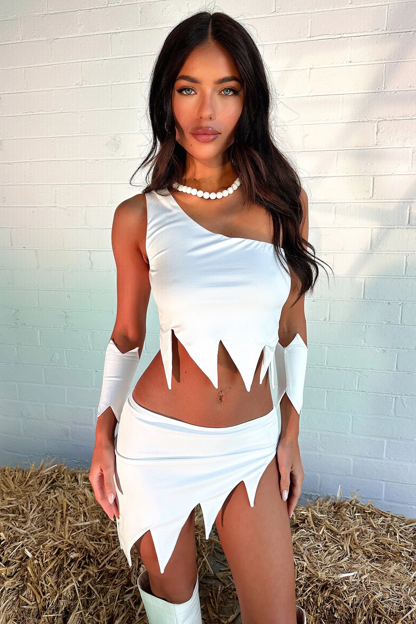 Dino Crop - White