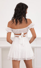 Off Shoulder Dress in White