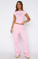 Protecting What's Mine Track Pants Pink