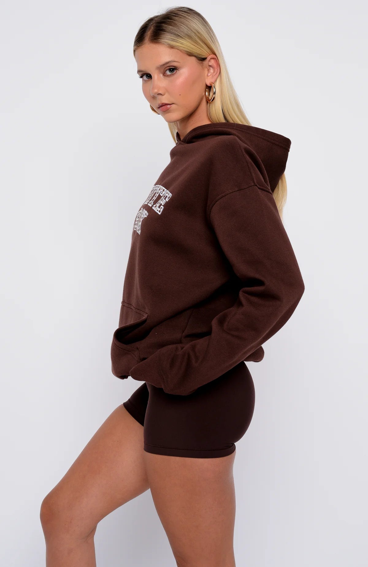 Took The Fall Oversized Hoodie Chocolate