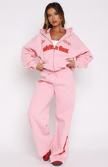 Ready To Go Wide Leg Sweatpants Pink