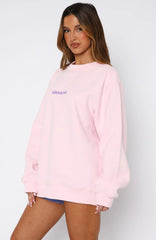 Free Spirited Oversized Sweater Pink