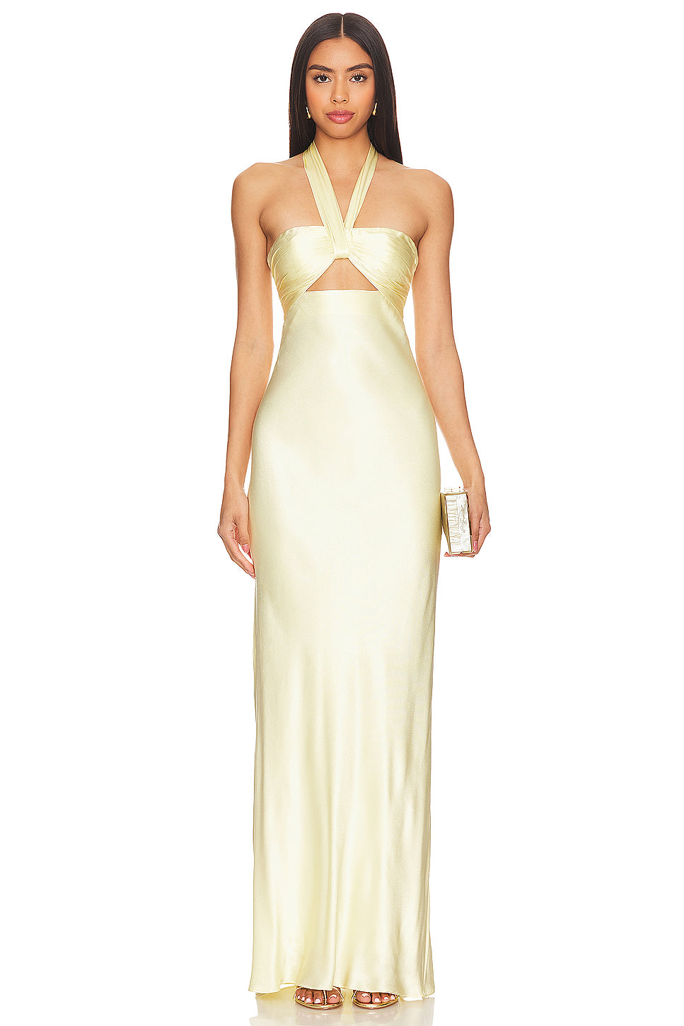 Ruffled Strapless Long Dress