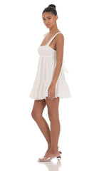 Floral Eyelet Dress in White