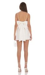 Back Bow Dress in White
