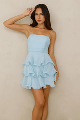 Behind The Scenes Mini Dress Blue